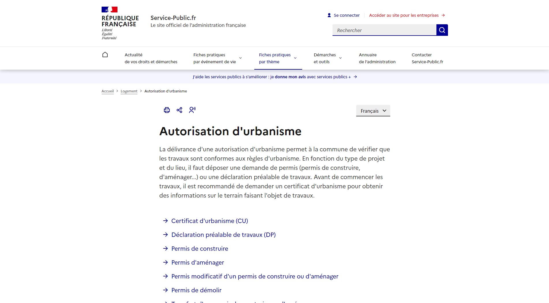 Autorisations d'urbanisme